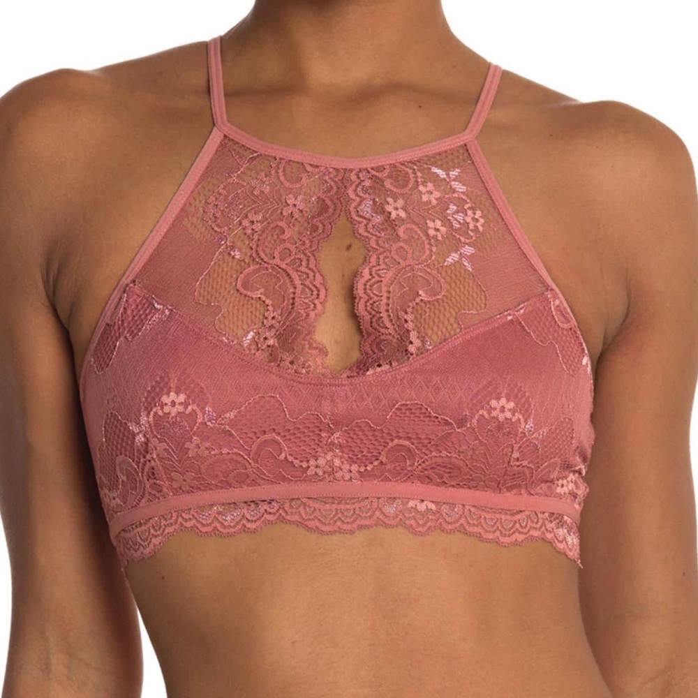 Sheer floral lace bralette